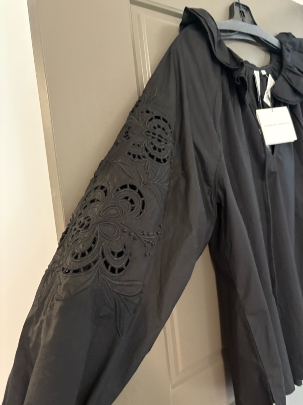Scarlett Poppies Antonina Black Poplin Top - Picture 7 of 9
